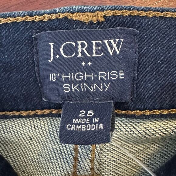 J CREW 10" high-rise skinny Jeans NWT Signature Stretch+ Item BA791 Size 25 - Picture 8 of 15